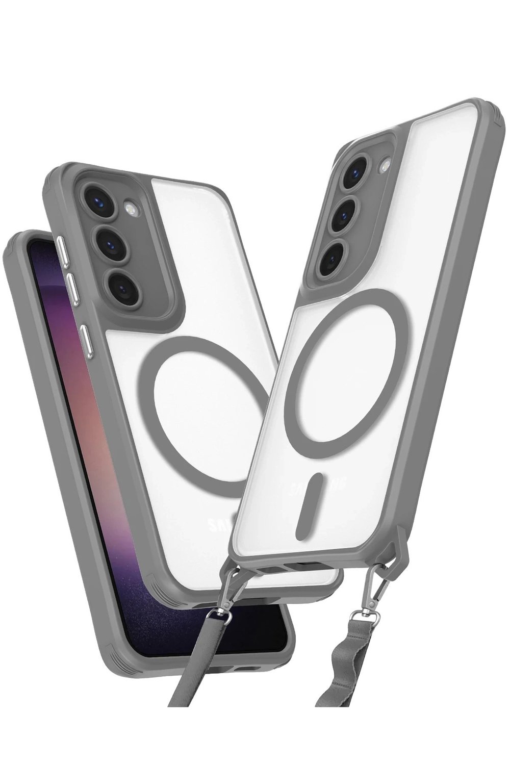 Mey İthalat®  Samsung Galaxy S23 Kılıf Enka Magsafe Silikon Kılıf - Titan Gri
