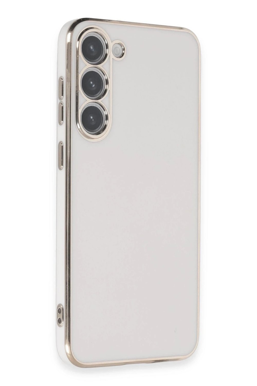 Mey İthalat®  Samsung Galaxy S23 Kılıf Volet Silikon - Beyaz
