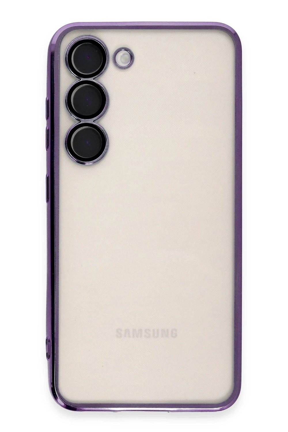 Mey İthalat®  Samsung Galaxy S23 Plus Kılıf  Lensli Silikon - Mor