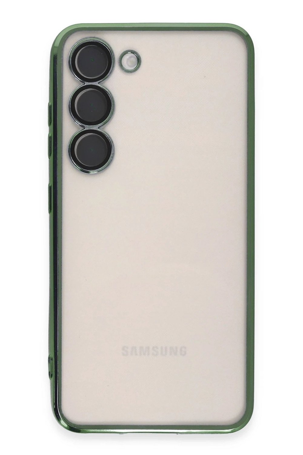 Mey İthalat®  Samsung Galaxy S23 Plus Kılıf  Lensli Silikon - Yeşil