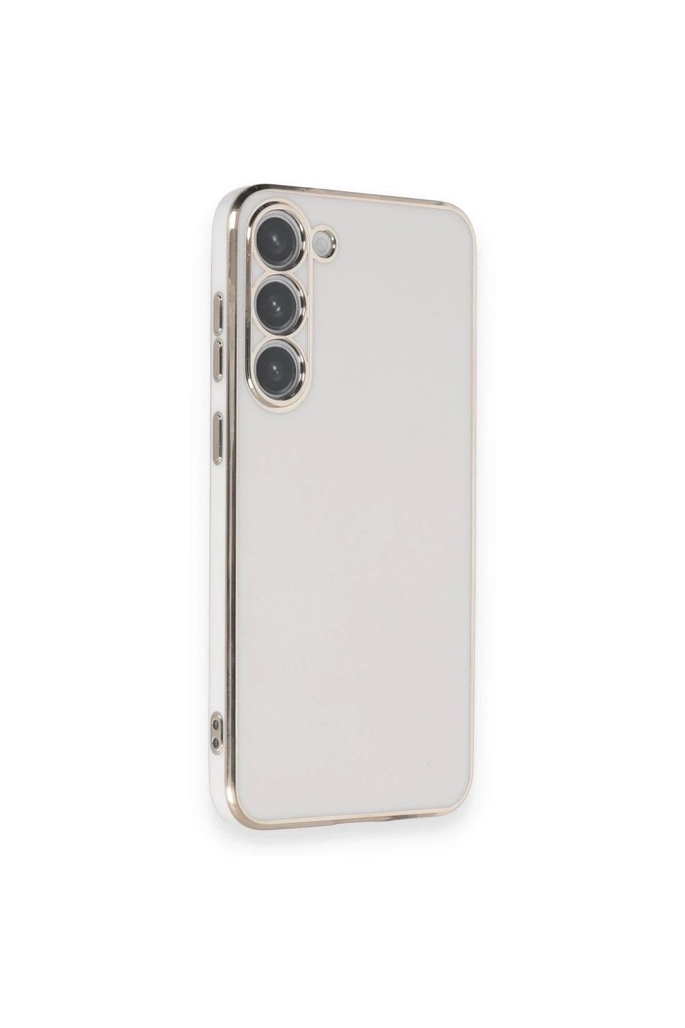 Mey İthalat®  Samsung Galaxy S23 Plus Kılıf Volet Silikon - Beyaz