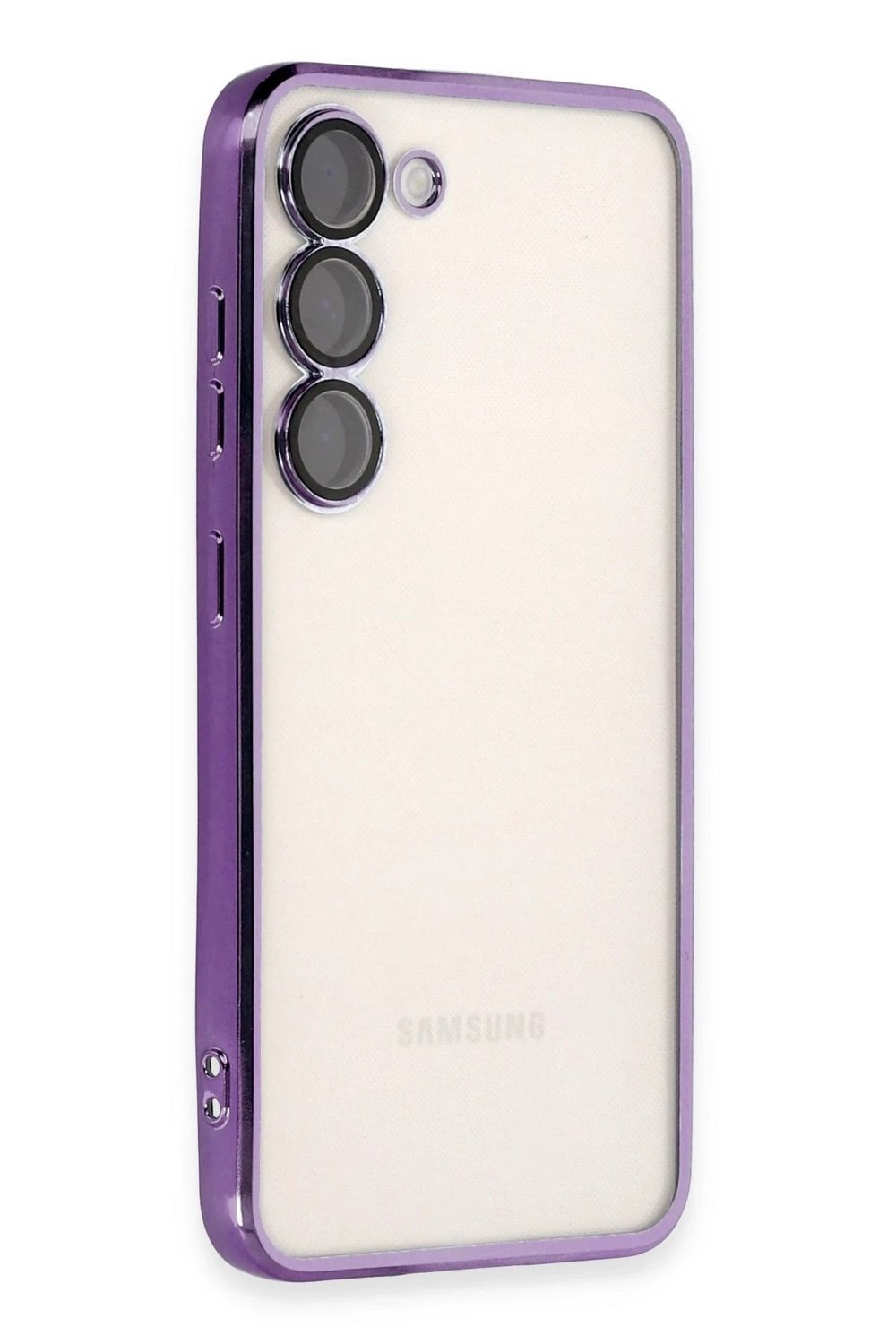 Mey İthalat®  Samsung Galaxy S23 Plus Kılıf  Lensli Silikon - Mor