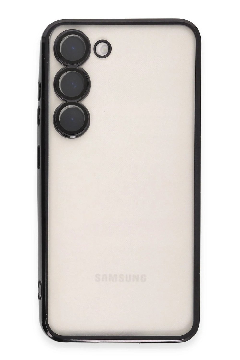 Mey İthalat®  Samsung Galaxy S23 Plus Kılıf  Lensli Silikon - Siyah