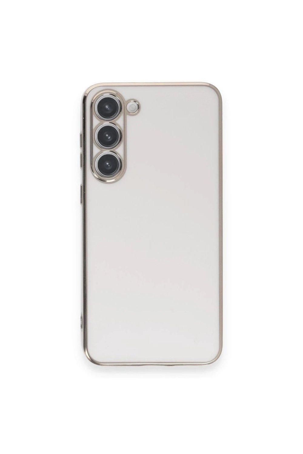 Mey İthalat®  Samsung Galaxy S23 Plus Kılıf Volet Silikon - Beyaz