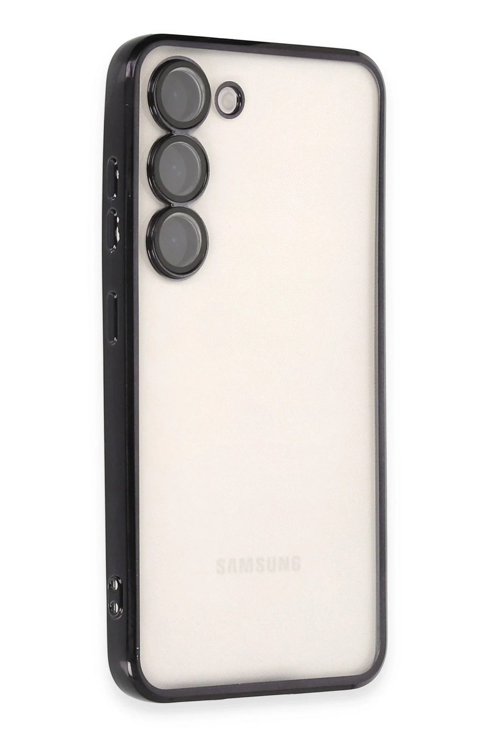 Mey İthalat®  Samsung Galaxy S23 Plus Kılıf  Lensli Silikon - Siyah