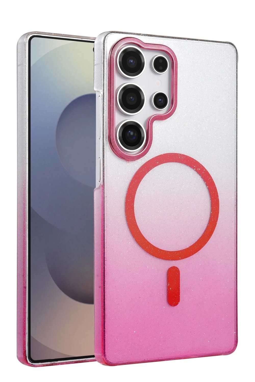 Mey İthalat®  Samsung Galaxy S23 Ultra Glossy Magsafe Kapak - Pembe