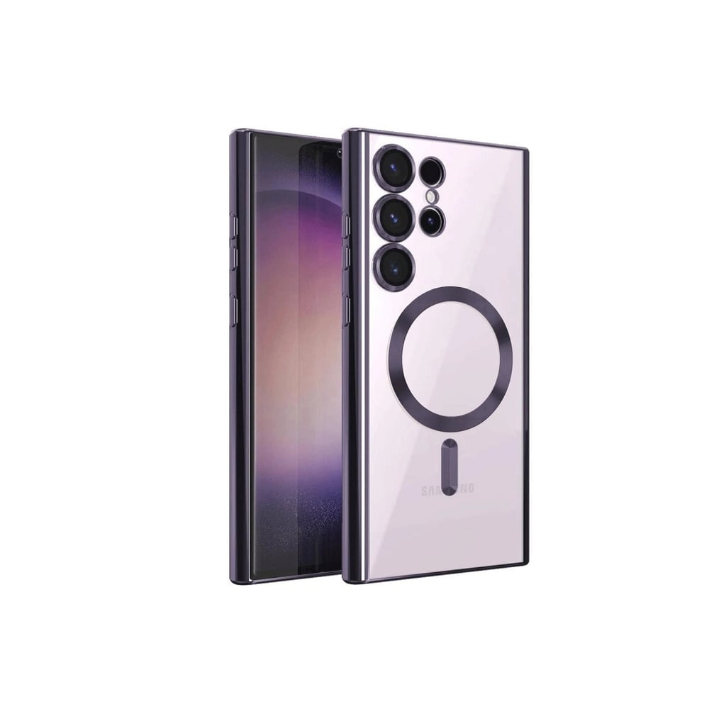 Mey İthalat®  Samsung Galaxy S23 Ultra Kılıf Kross Magneticsafe Kapak - Mor