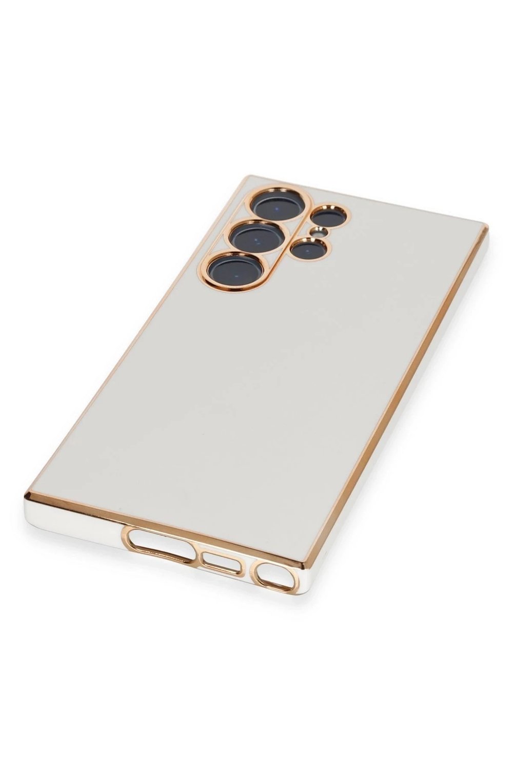 Mey İthalat®  Samsung Galaxy S23 Ultra Kılıf Volet Silikon - Beyaz