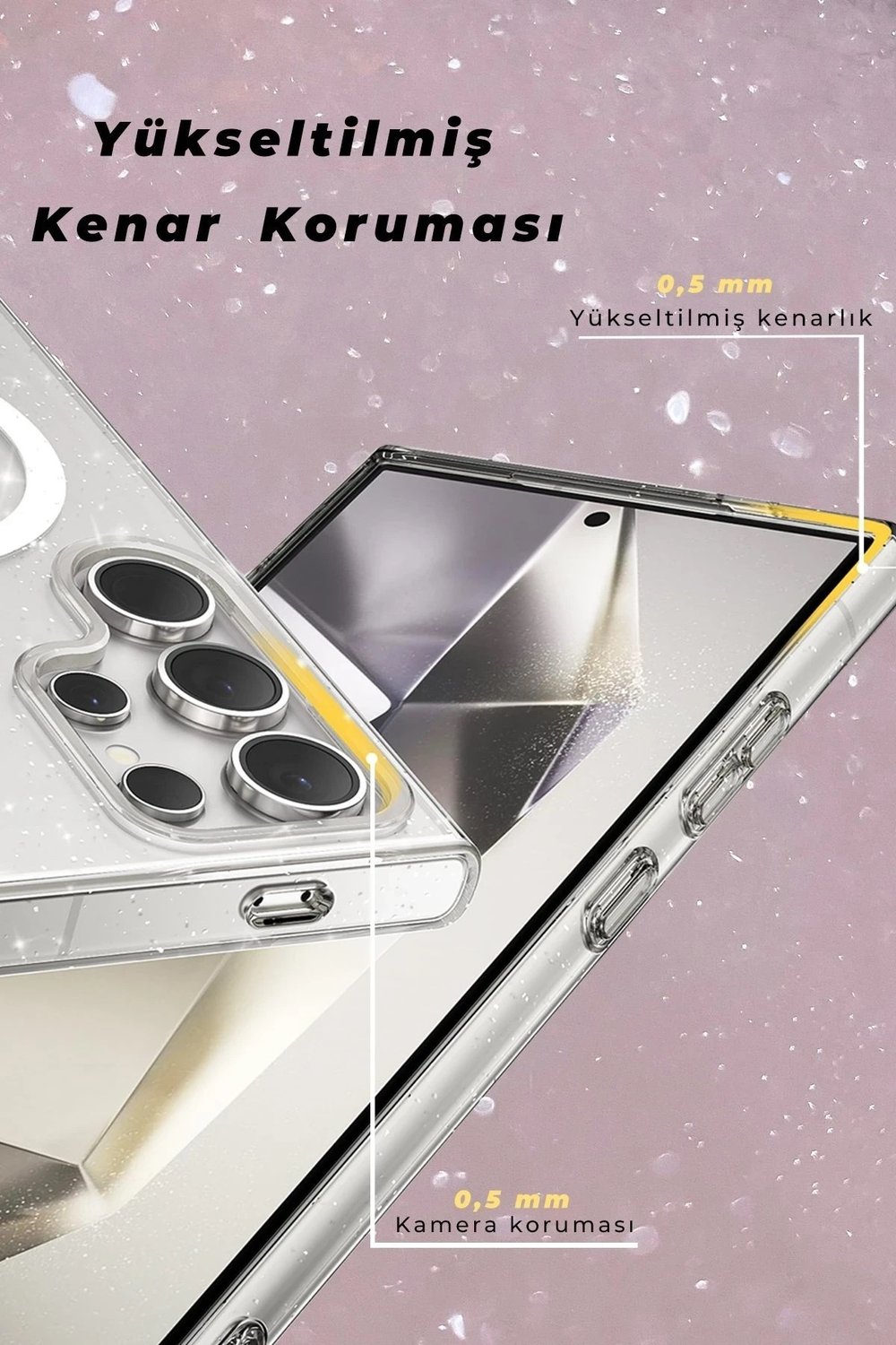 Mey İthalat®  Samsung Galaxy S23 Ultra Kılıf Star Magsafe Kapak - Siyah