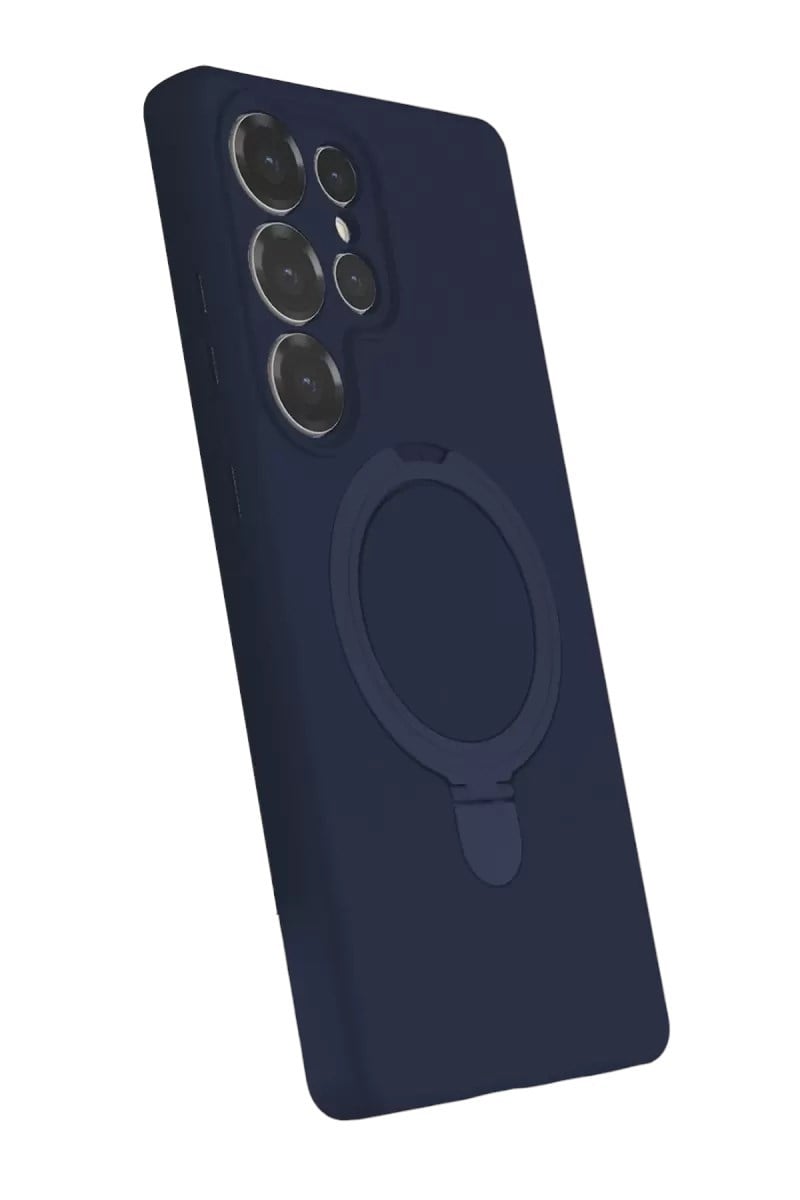 Mey İthalat®  Samsung Galaxy S23 Ultra Regal Magsafe Standlı Kapak - Lacivert