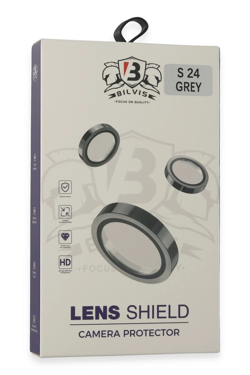 Mey İthalat®  Samsung Galaxy S24 Bilvis Titan Kamera Lens - Titan Gri