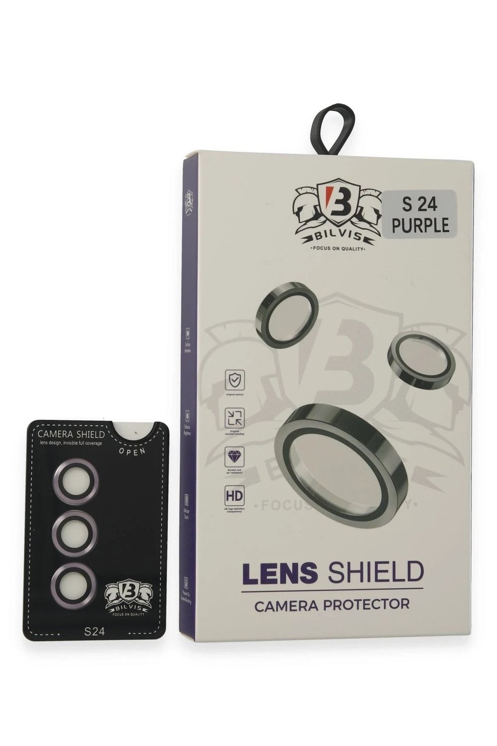 Mey İthalat®  Samsung Galaxy S24 Bilvis Titan Kamera Lens - Derin Mor