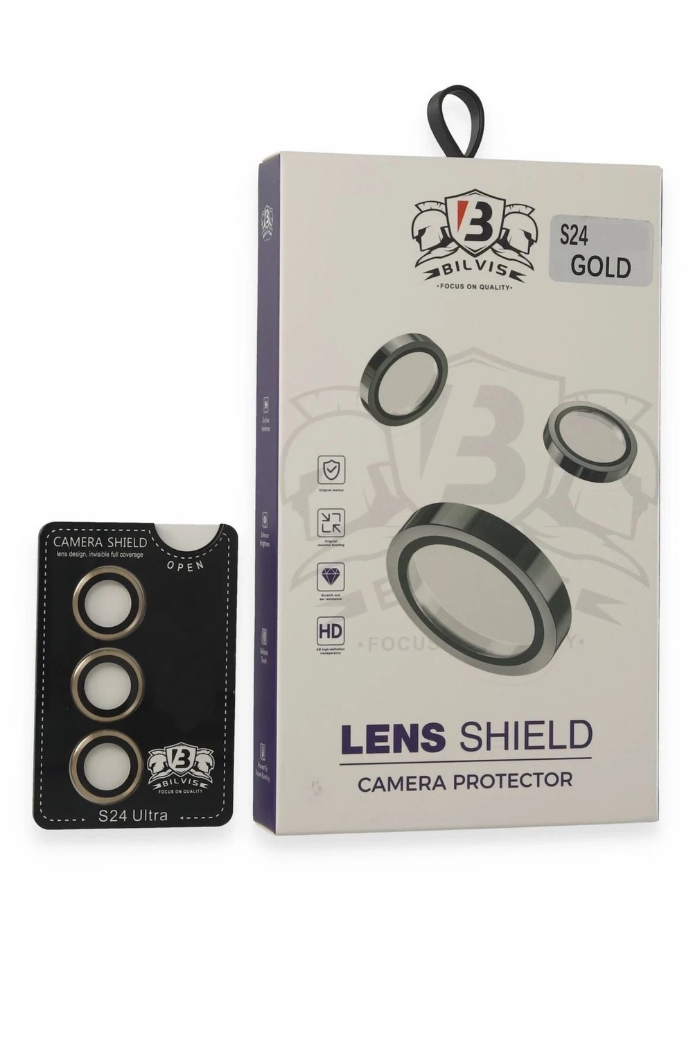 Mey İthalat®  Samsung Galaxy S24 Bilvis Titan Kamera Lens - Gold
