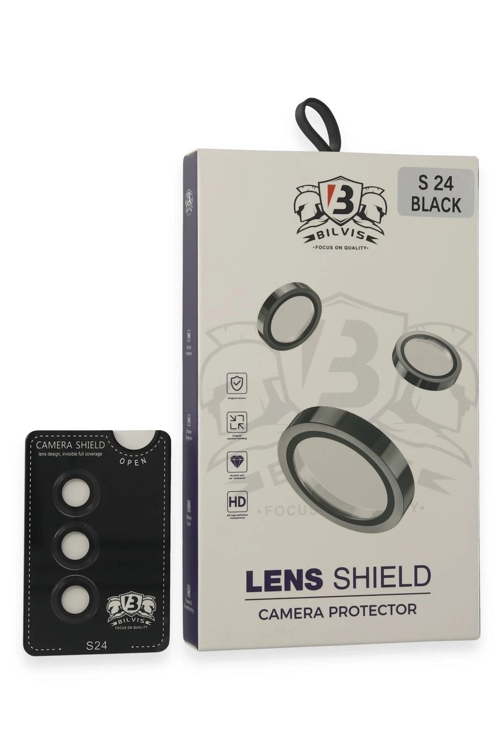 Mey İthalat®  Samsung Galaxy S24 Bilvis Titan Kamera Lens - Siyah