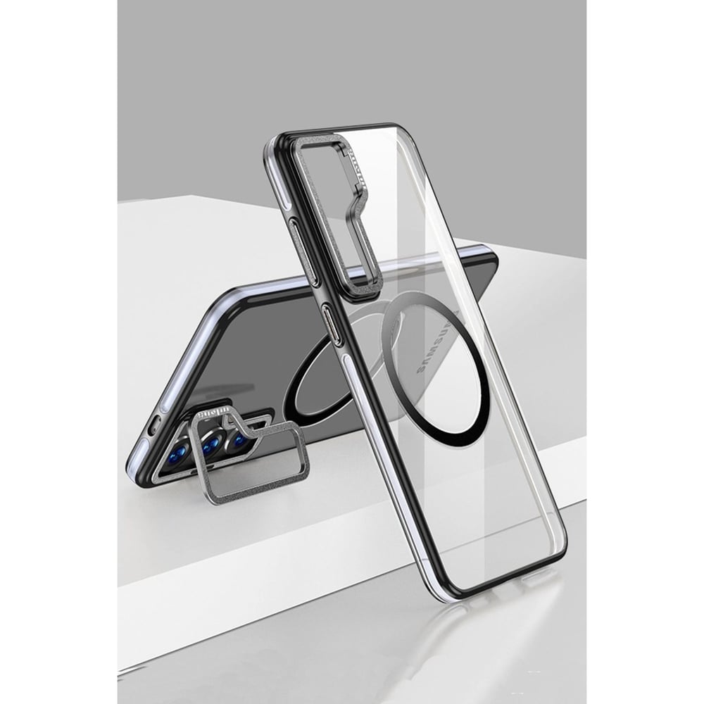 Mey İthalat®  Samsung Galaxy S24 Crystal Magsafe Kapak - Siyah