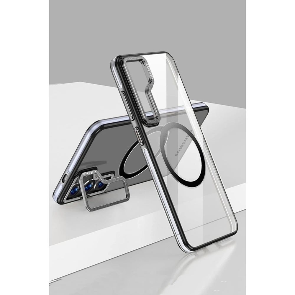 Mey İthalat®  Samsung Galaxy S24 Crystal Magsafe Kapak - Siyah