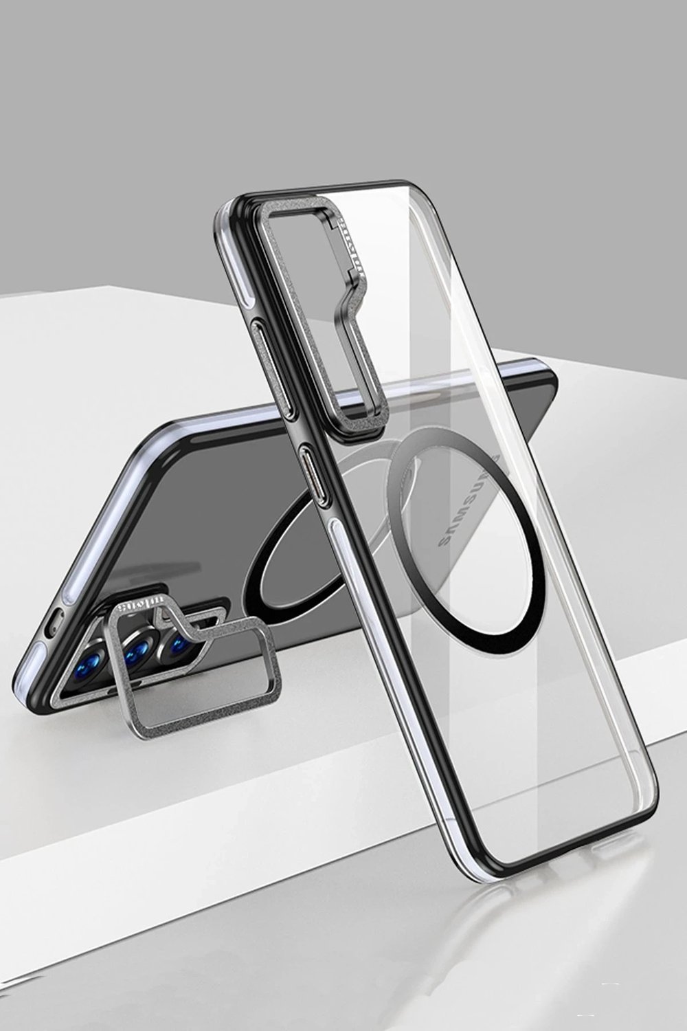 Mey İthalat®  Samsung Galaxy S24 Crystal Magsafe Kapak - Siyah