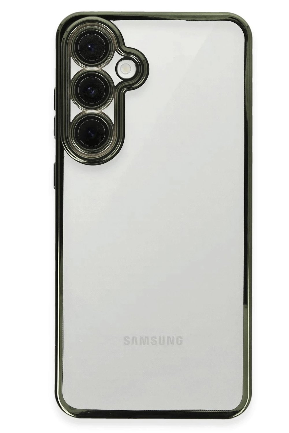 Mey İthalat®  Samsung Galaxy S24 FE Kılıf  Lensli Silikon - Yeşil