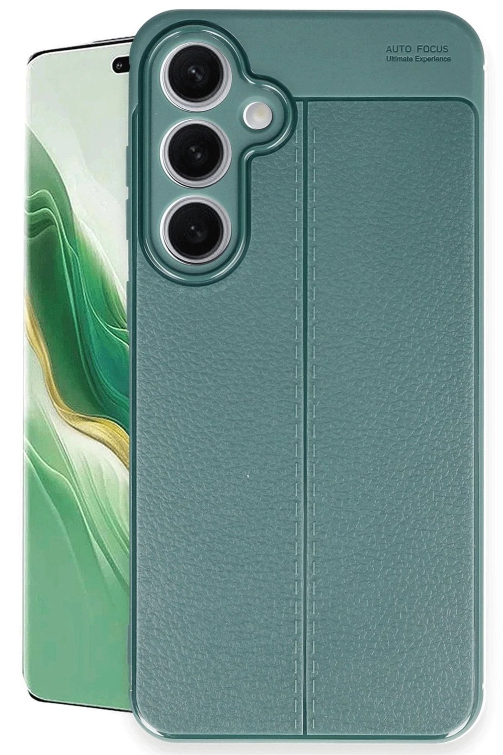 Mey İthalat®  Samsung Galaxy S24 FE Kılıf Auto Focus Kapak - Koyu Yeşil