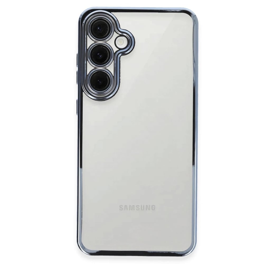 Mey İthalat®  Samsung Galaxy S24 FE Kılıf  Lensli Silikon - Lacivert