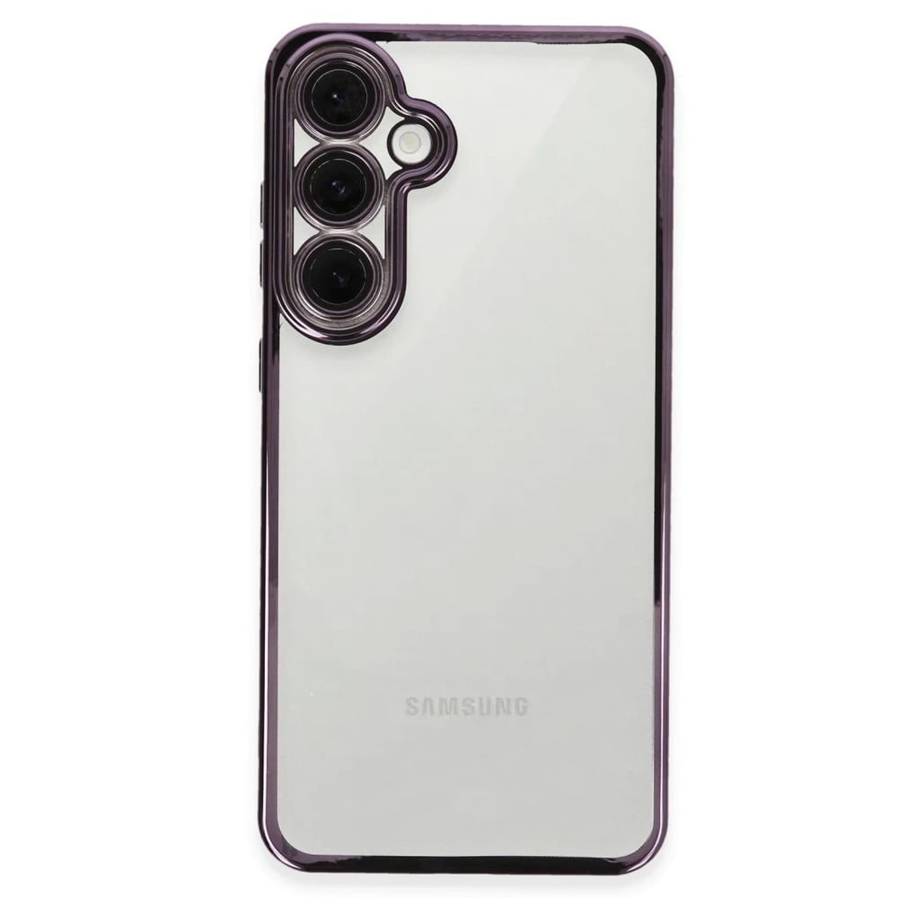 Mey İthalat®  Samsung Galaxy S24 FE Kılıf  Lensli Silikon - Mor