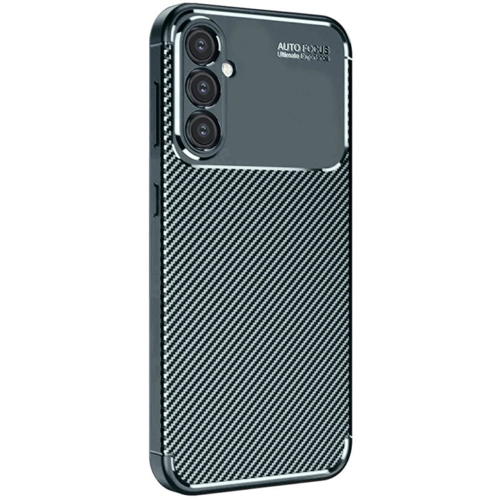 Mey İthalat®  Samsung Galaxy S24 FE Kılıf Auto Focus Karbon Kapak - Koyu Yeşil