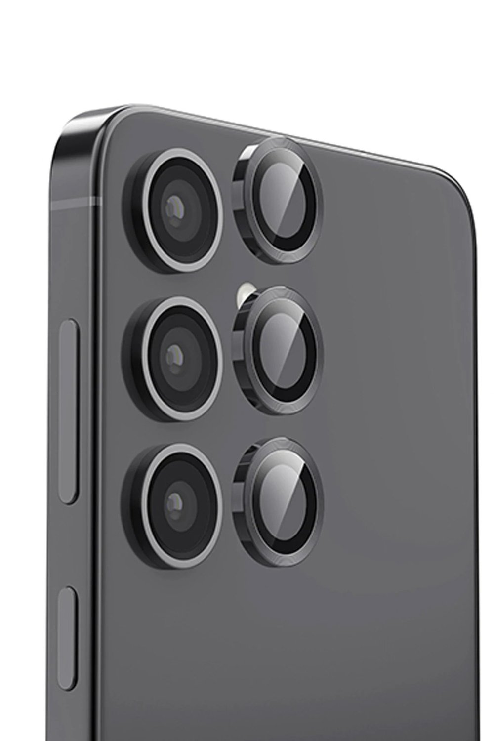 Mey İthalat®  Samsung Galaxy S24 FE Raze Metal Kamera Lens - Siyah