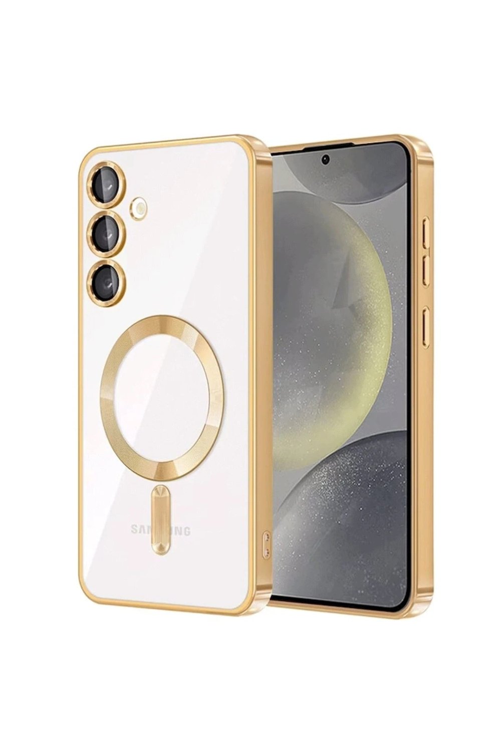 Mey İthalat®  Samsung Galaxy S24 Kılıf Kross Magneticsafe Kapak - Gold
