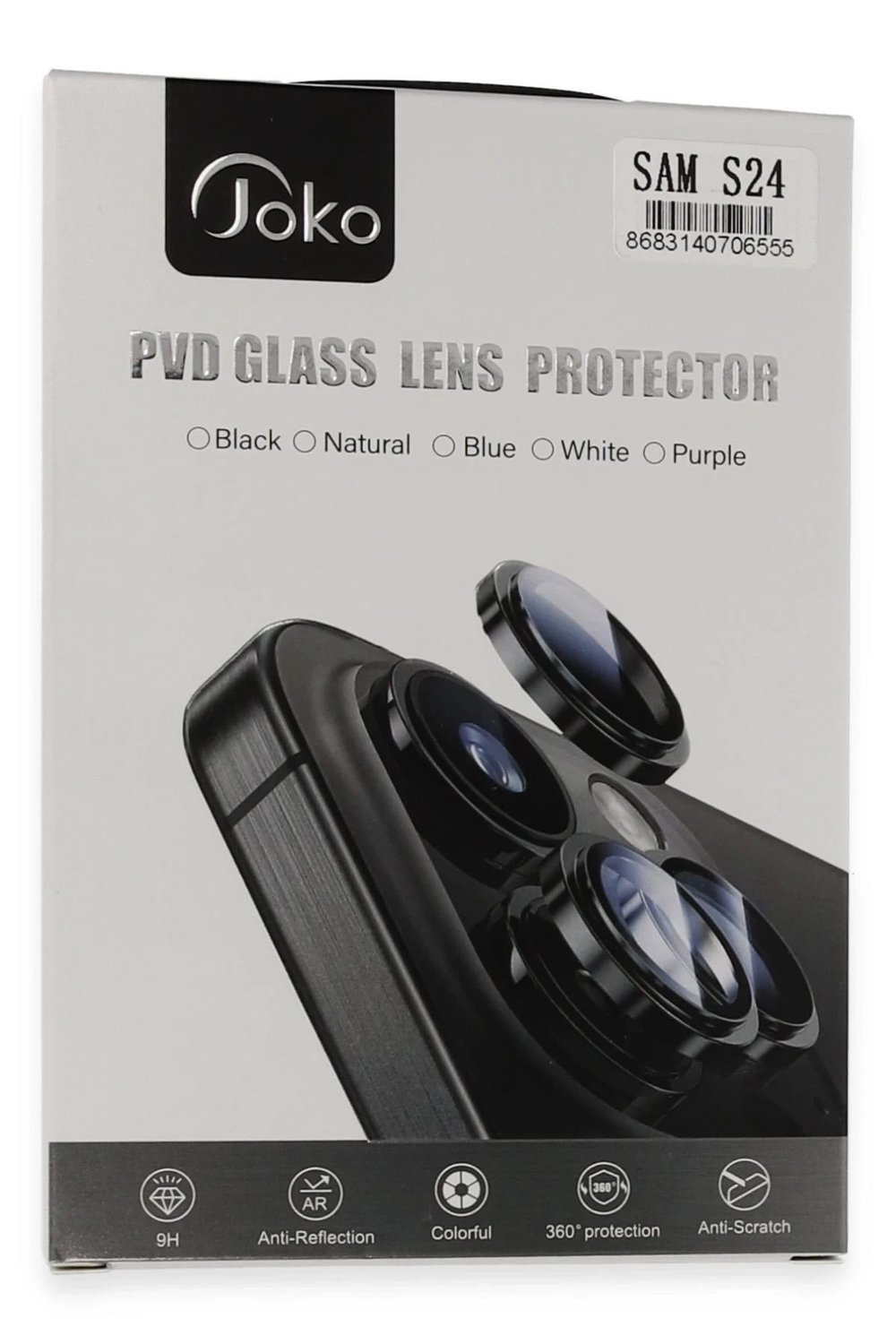 Mey İthalat®  Samsung Galaxy S24 PVD Metal Kamera Lens - Siyah