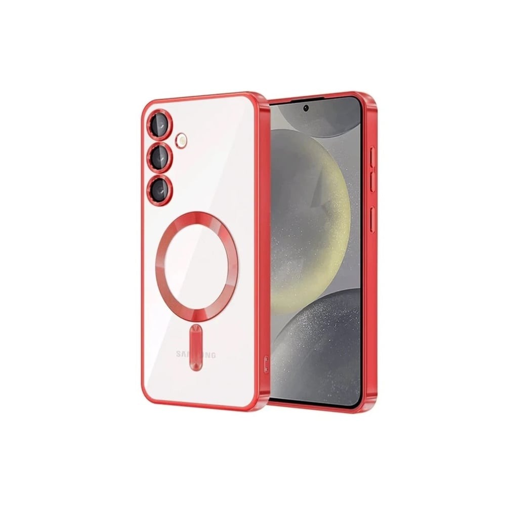 Mey İthalat®  Samsung Galaxy S24 Plus Kılıf Kross Magneticsafe Kapak - Kırmızı