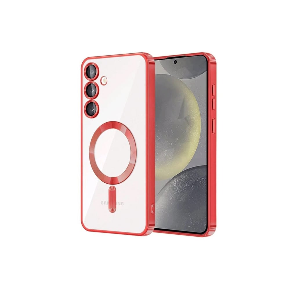 Mey İthalat®  Samsung Galaxy S24 Plus Kılıf Kross Magneticsafe Kapak - Kırmızı