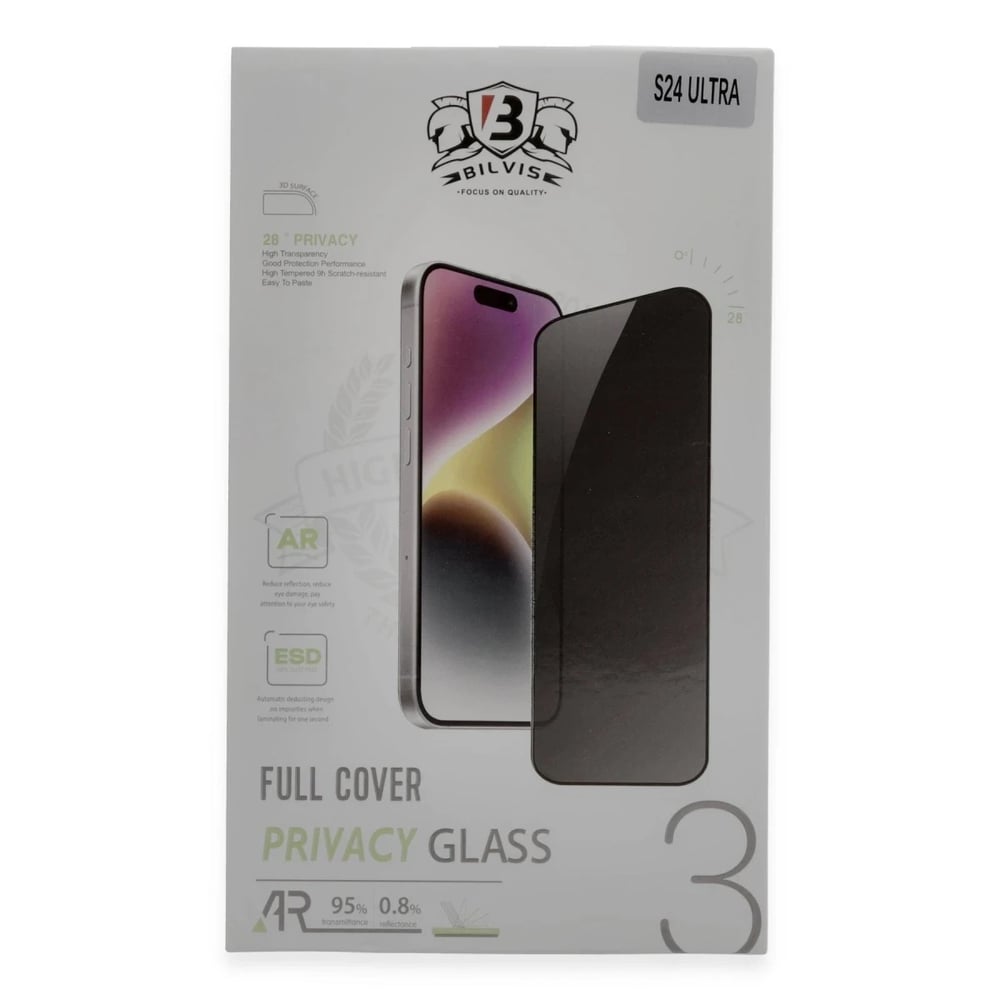 Mey İthalat®  Samsung Galaxy S24 Ultra Bilvis Hayalet Cam Ekran Koruyucu