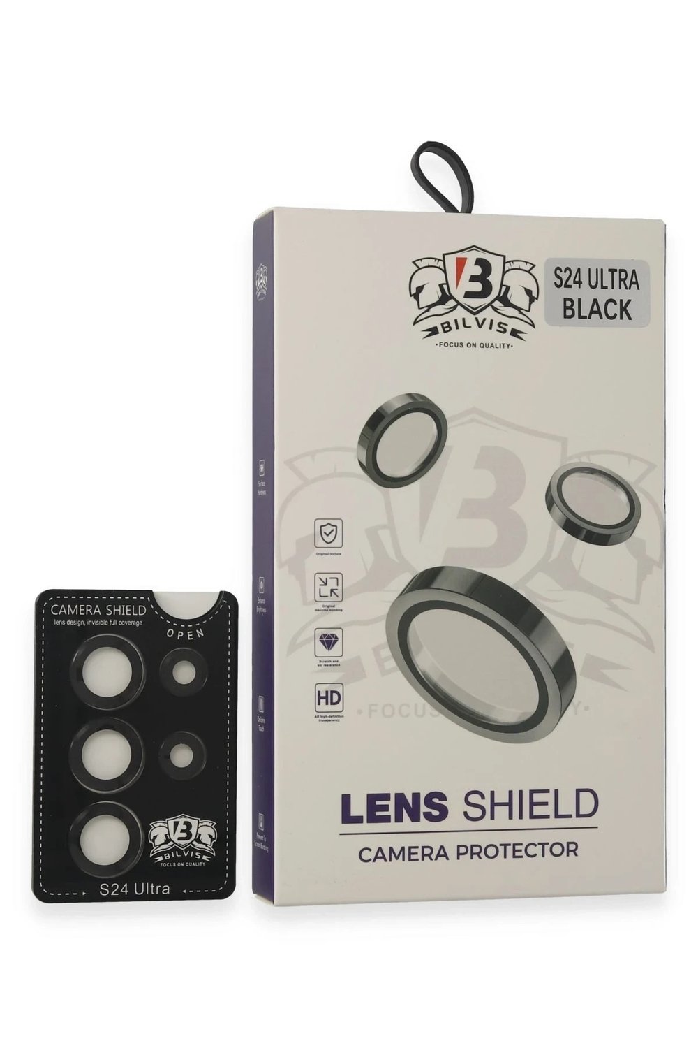 Mey İthalat®  Samsung Galaxy S24 Ultra Bilvis Titan Kamera Lens - Siyah