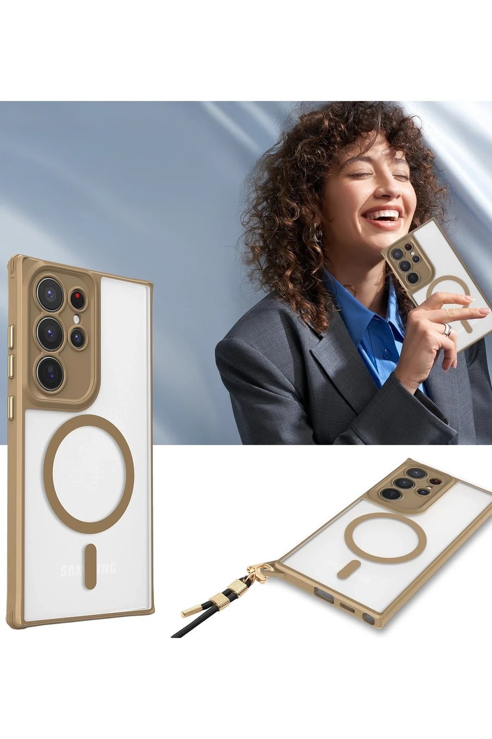 Mey İthalat®  Samsung Galaxy S24 Ultra Kılıf Enka Magsafe Silikon Kılıf - Siyah
