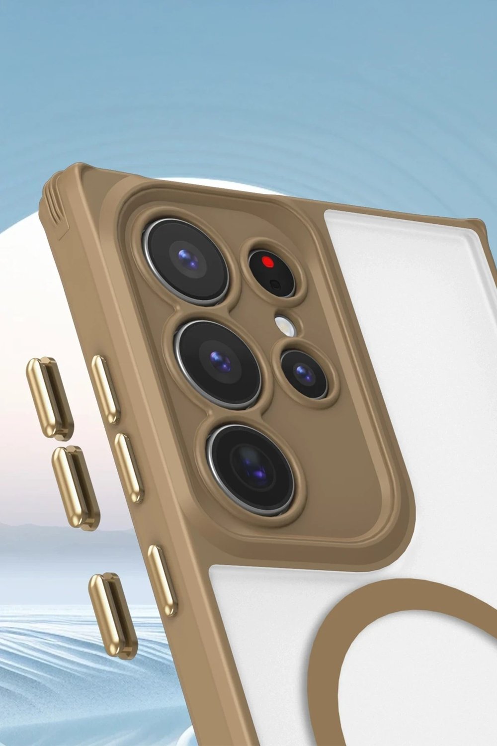 Mey İthalat®  Samsung Galaxy S24 Ultra Kılıf Enka Magsafe Silikon Kılıf - Desert