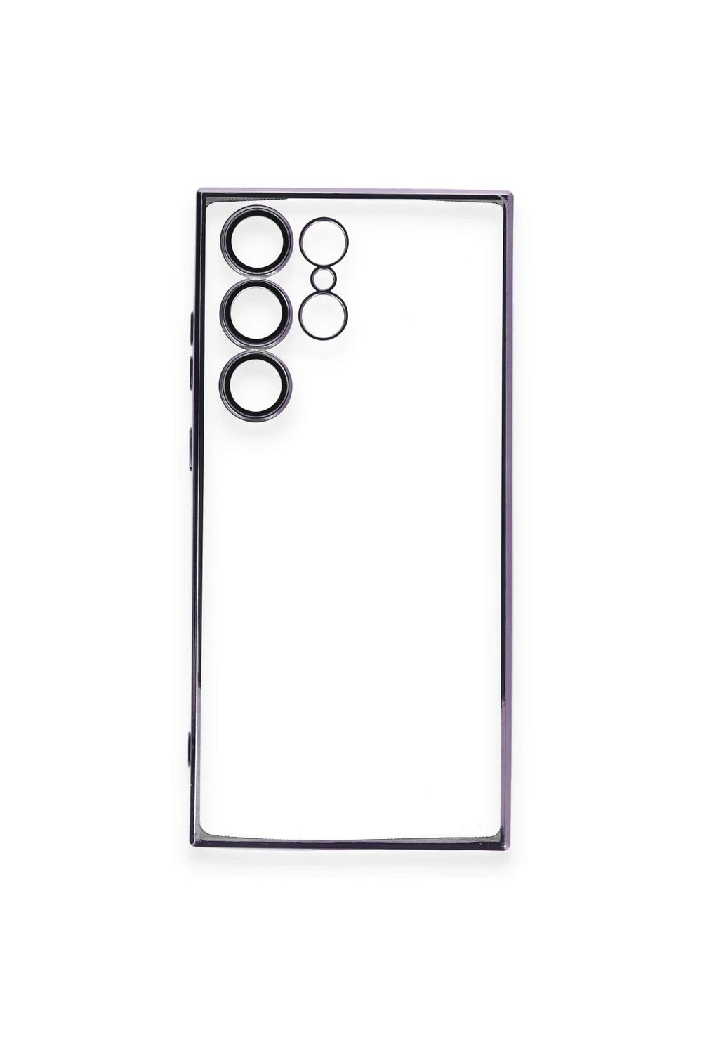 Mey İthalat®  Samsung Galaxy S24 Ultra Kılıf  Lensli Silikon - Siyah