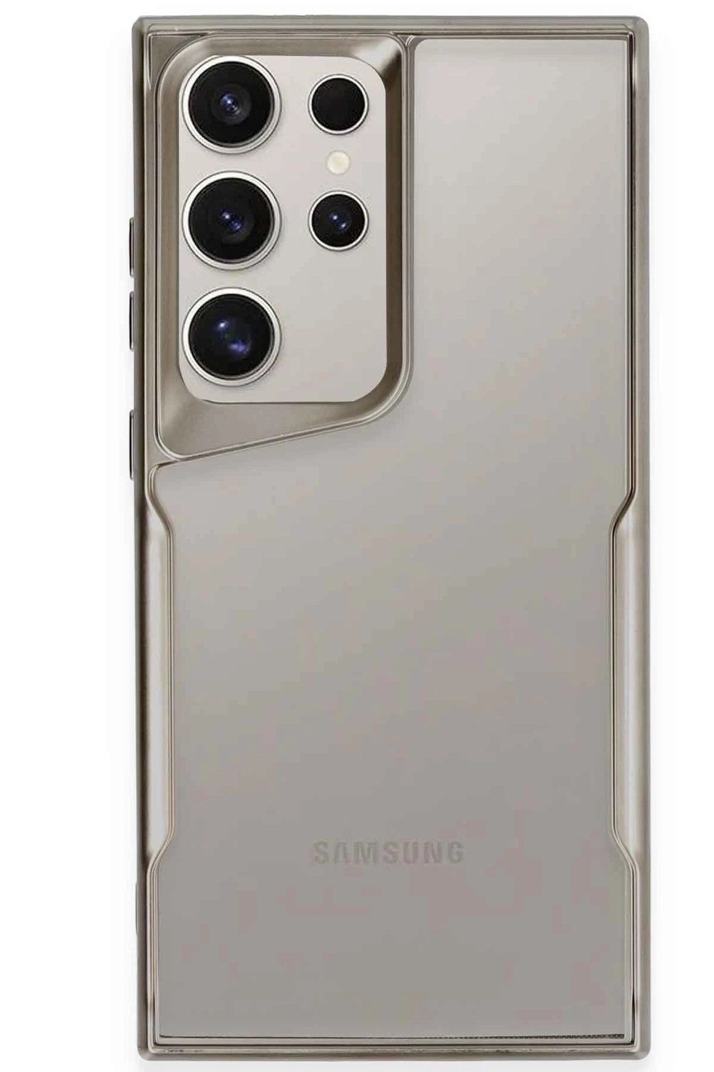 Mey İthalat®  Samsung Galaxy S24 Ultra Kılıf Boyi Silikon Kapak - Titan Gri