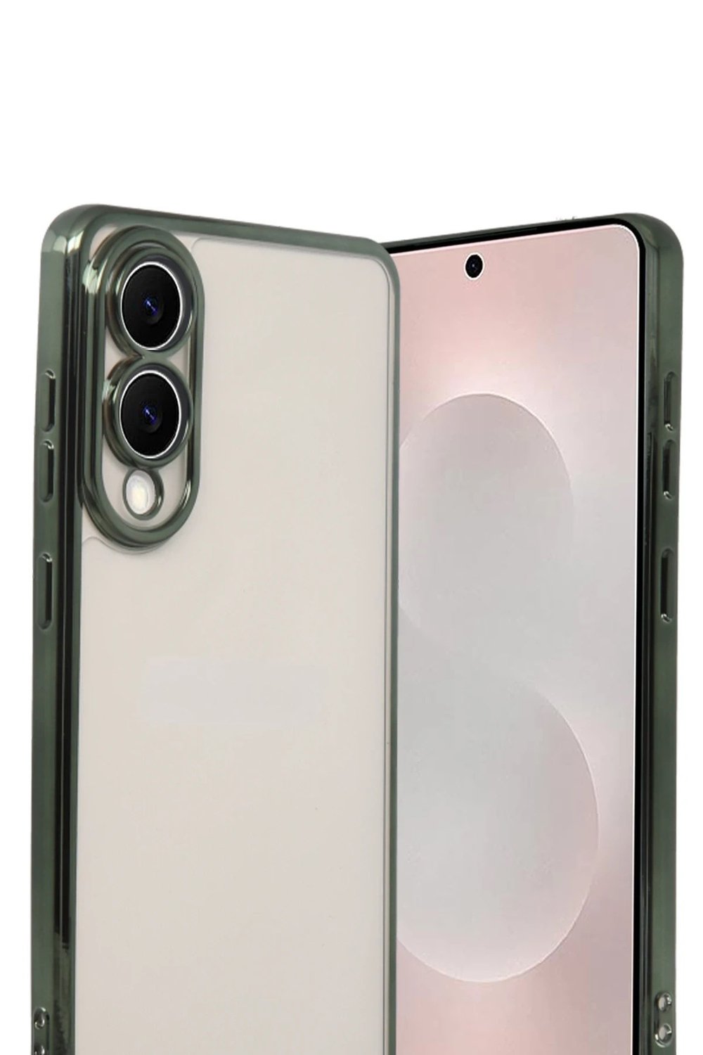 Mey İthalat®  Samsung Galaxy S25 Edge  Lensli Silikon - Yeşil