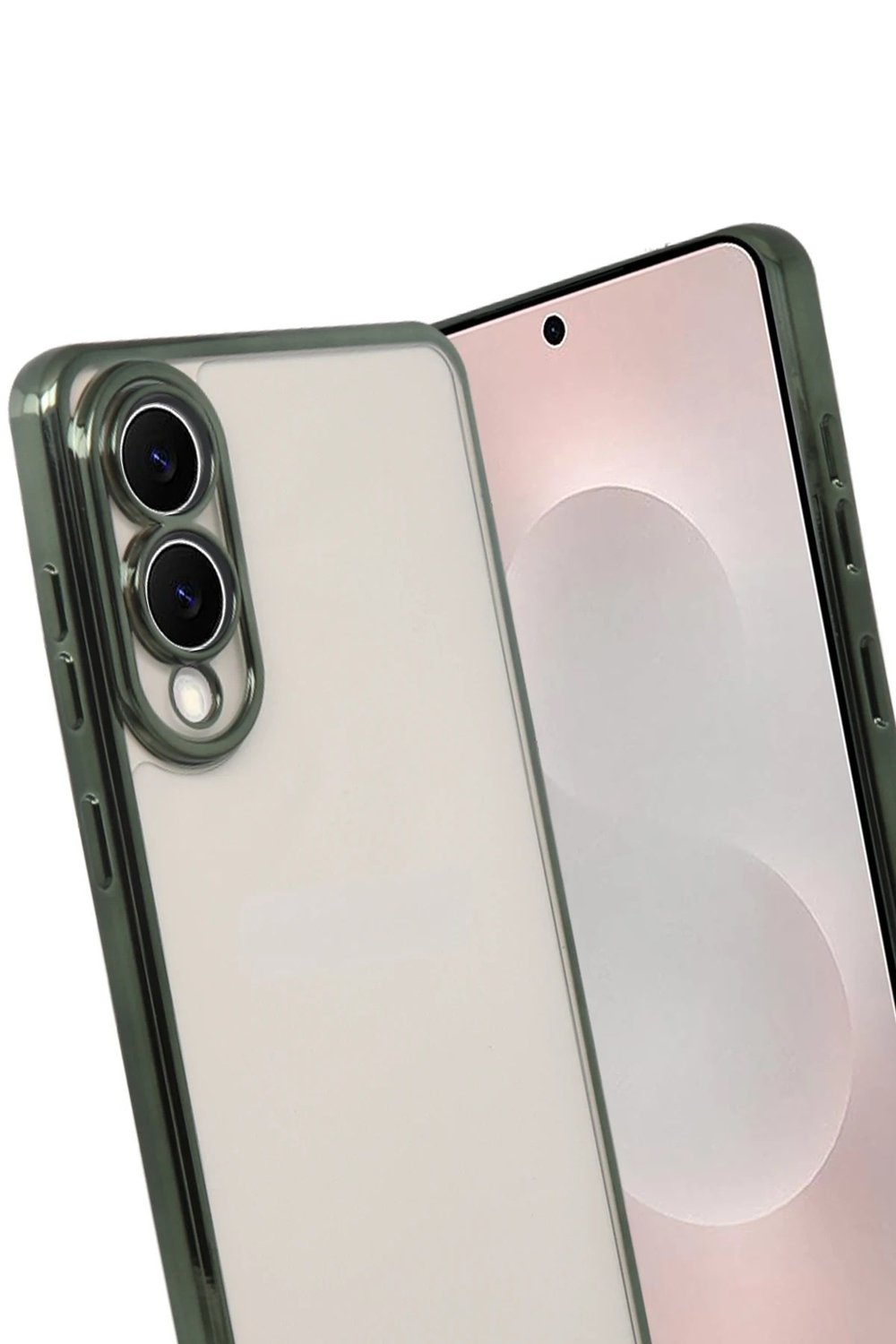 Mey İthalat®  Samsung Galaxy S25 Edge  Lensli Silikon - Yeşil