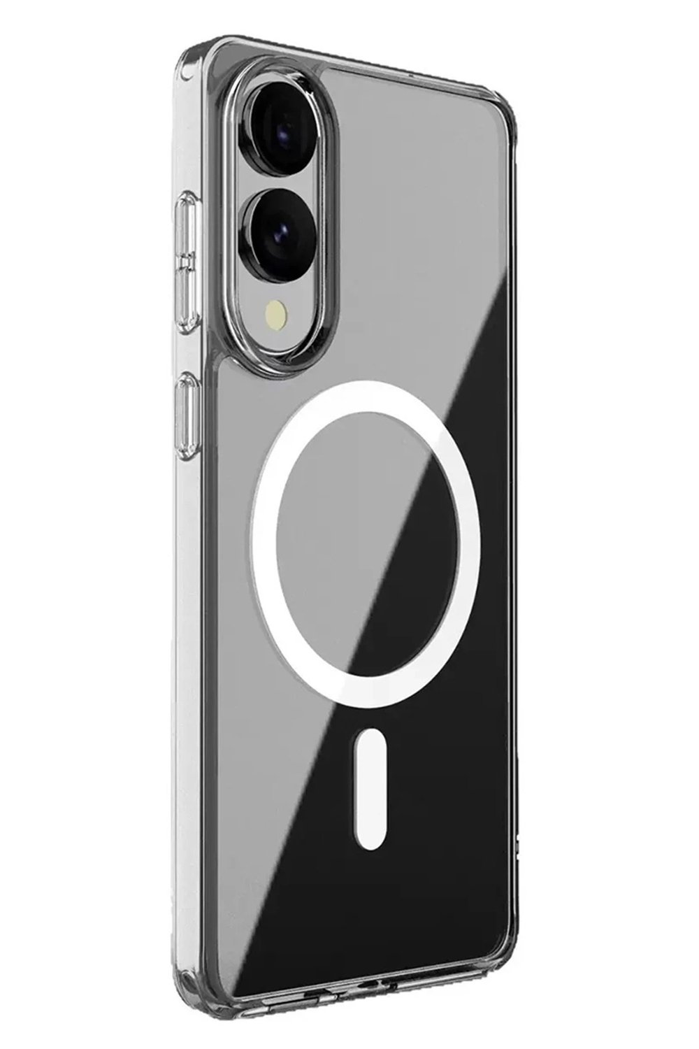 Mey İthalat®  Samsung Galaxy S25 Edge Kılıf Magneticsafe Şeffaf Silikon - Şeffaf