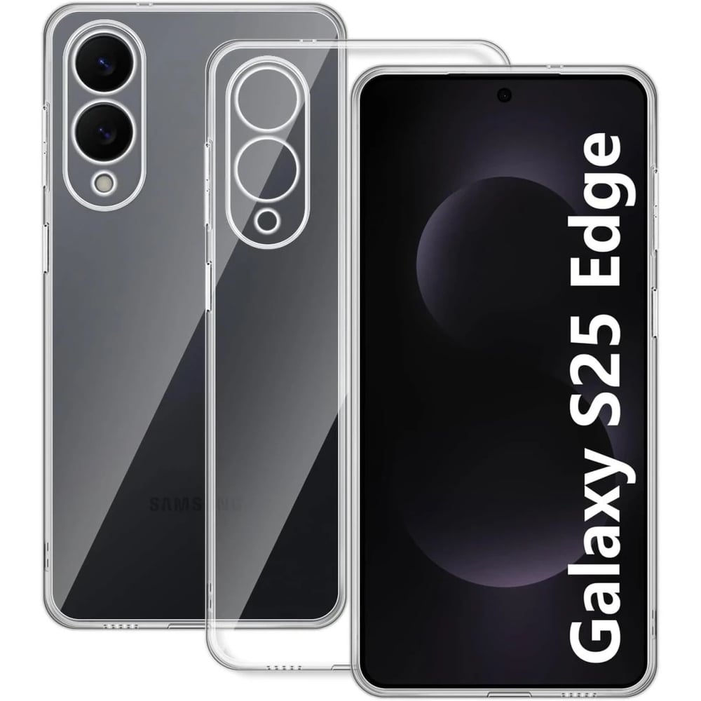 Mey İthalat®  Samsung Galaxy S25 Edge Kılıf Lüx Şeffaf Silikon