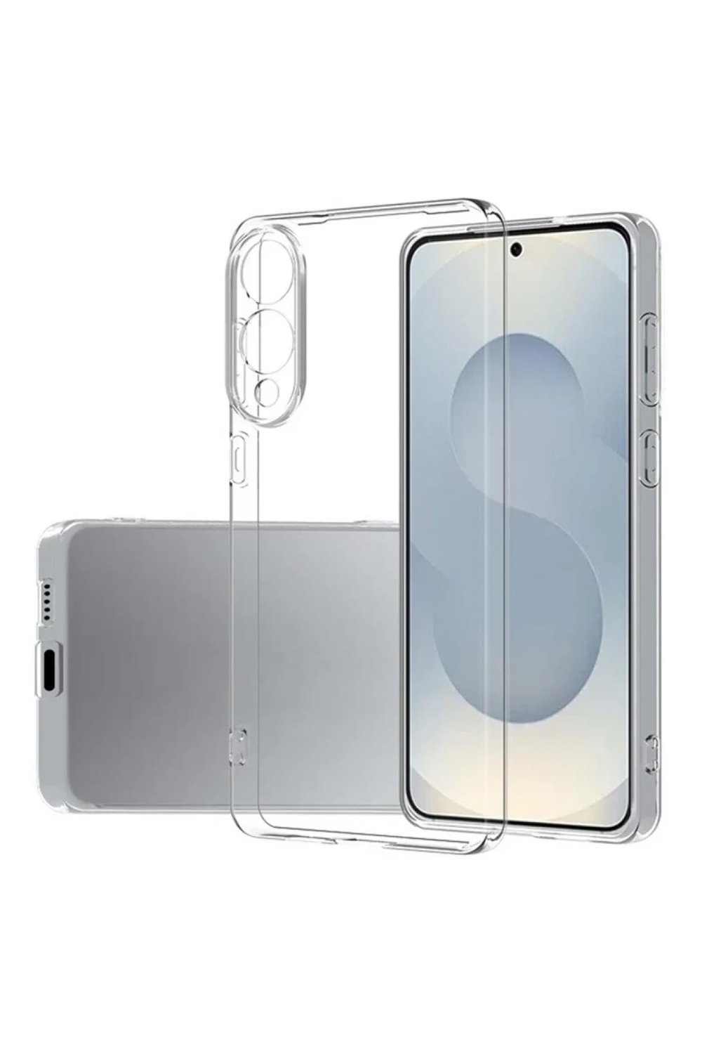 Mey İthalat®  Samsung Galaxy S25 Edge Kılıf Lüx Şeffaf Silikon
