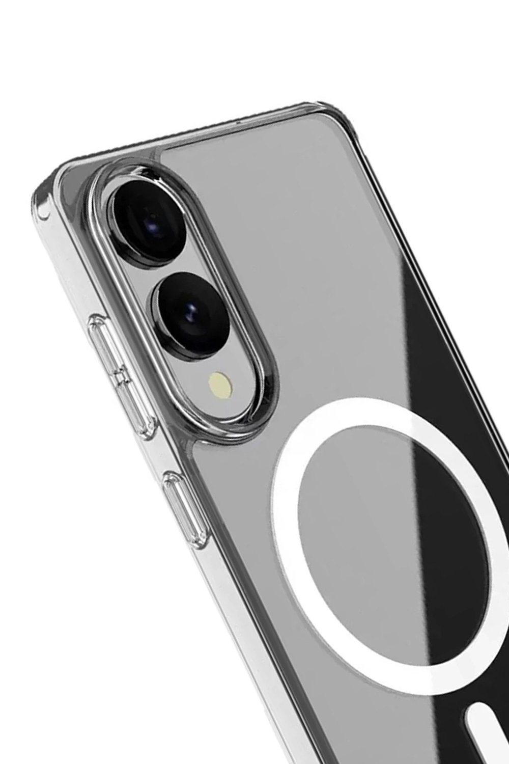 Mey İthalat®  Samsung Galaxy S25 Edge Kılıf Magneticsafe Şeffaf Silikon - Şeffaf