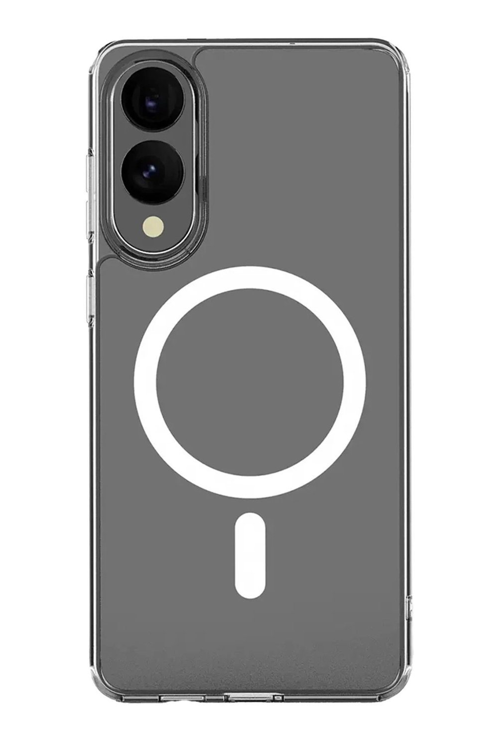 Mey İthalat®  Samsung Galaxy S25 Edge Kılıf Magneticsafe Şeffaf Silikon - Şeffaf