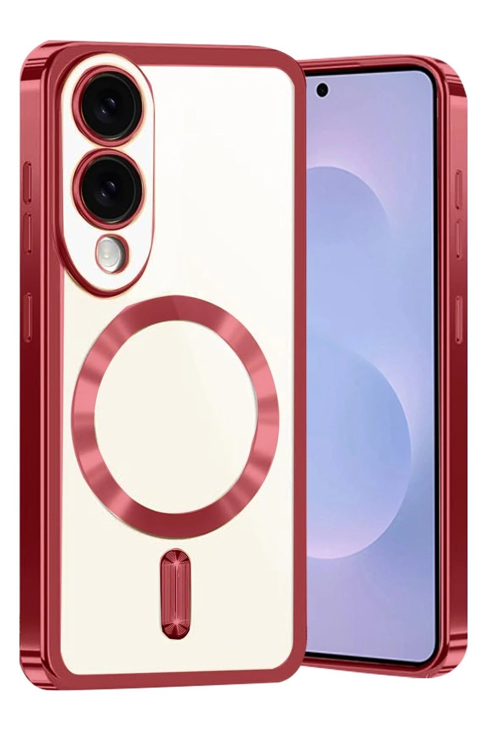 Mey İthalat®  Samsung Galaxy S25 Edge Kross Magneticsafe Kapak - Kırmızı