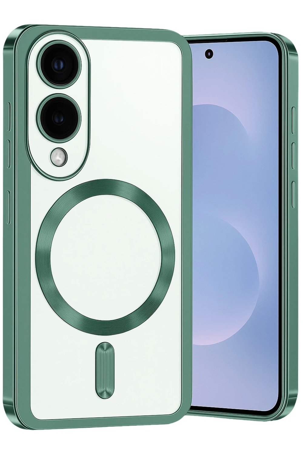 Mey İthalat®  Samsung Galaxy S25 Edge Kross Magneticsafe Kapak - Koyu Yeşil