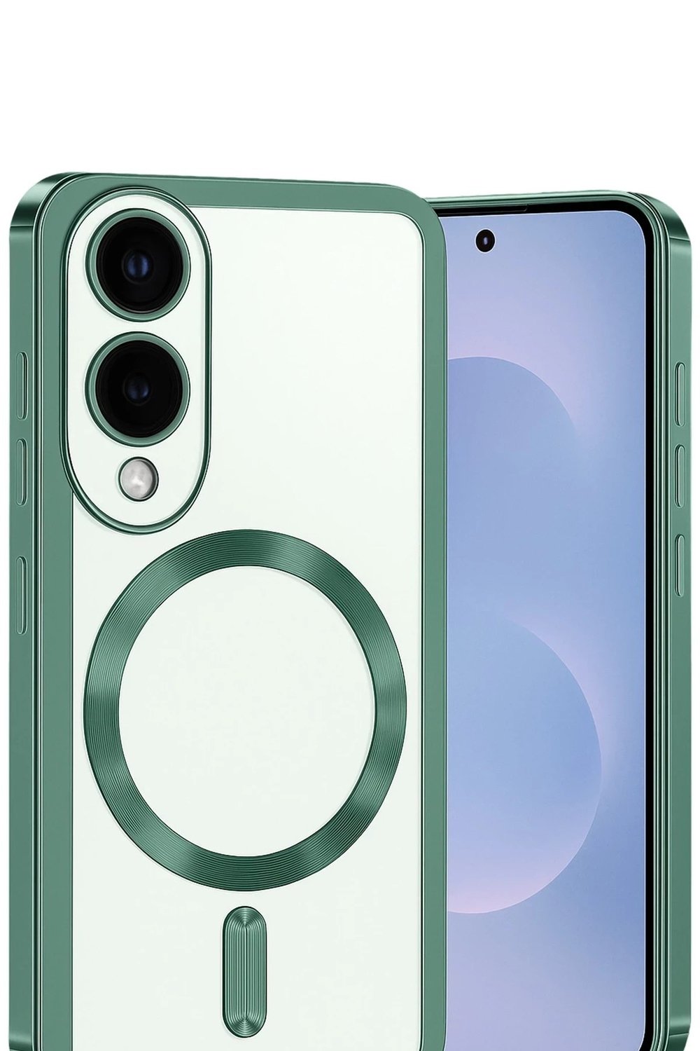 Mey İthalat®  Samsung Galaxy S25 Edge Kross Magneticsafe Kapak - Koyu Yeşil