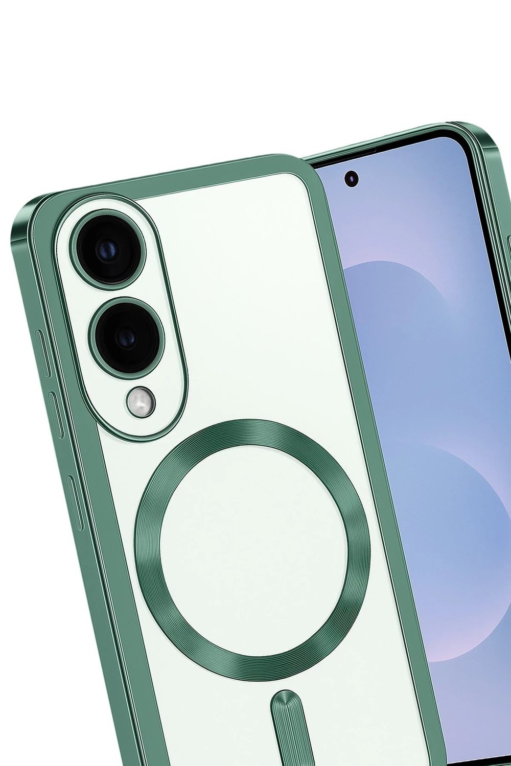 Mey İthalat®  Samsung Galaxy S25 Edge Kross Magneticsafe Kapak - Koyu Yeşil