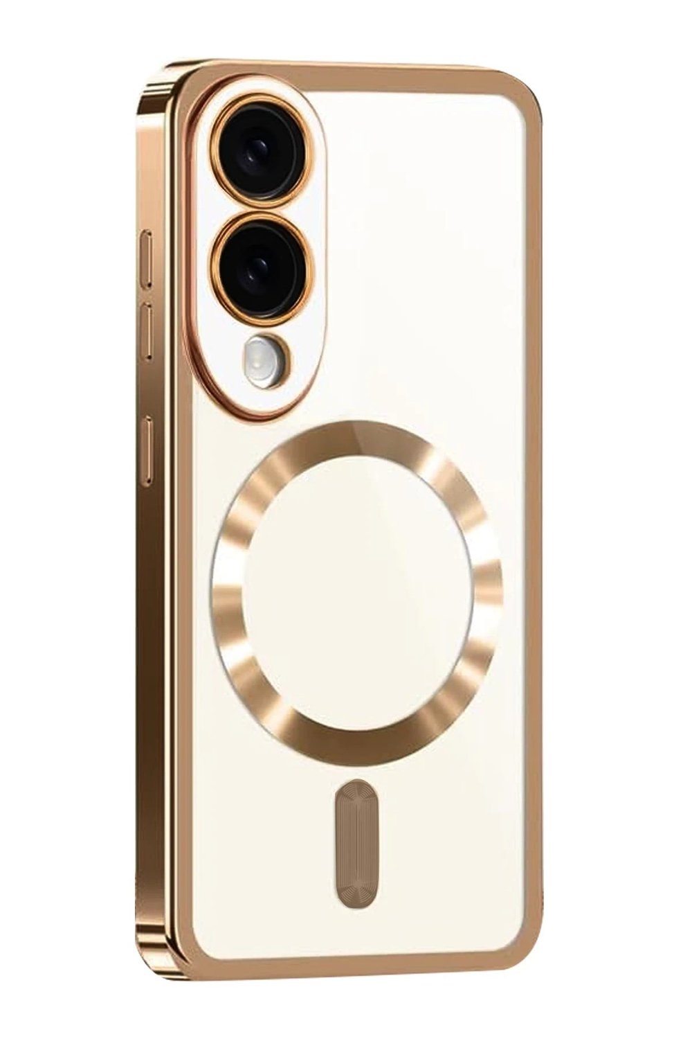 Mey İthalat®  Samsung Galaxy S25 Edge Kross Magneticsafe Kapak - Çöl Titanyum
