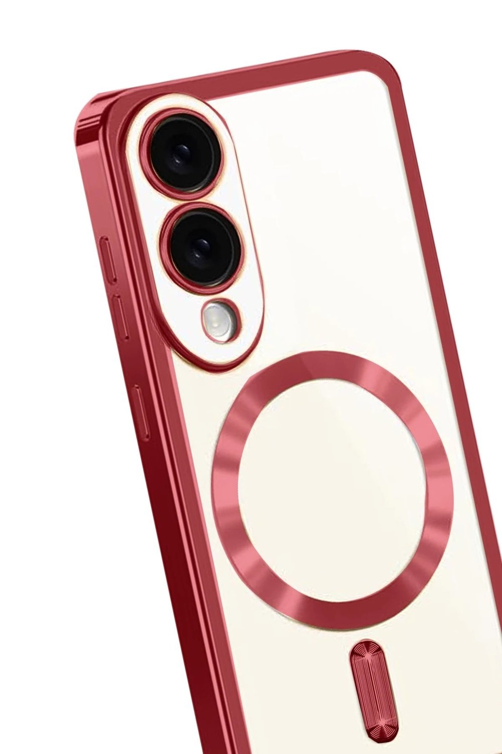 Mey İthalat®  Samsung Galaxy S25 Edge Kross Magneticsafe Kapak - Kırmızı